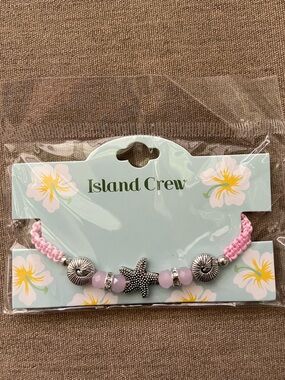 ALOHA Pink Beaded Starfish Kids Bracelet
